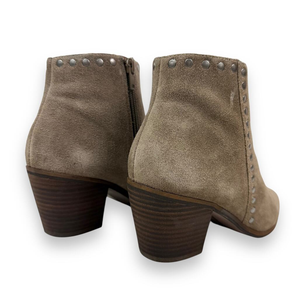 LUCKY BRAND tan suede studded cowgirl western boots - Picture 13 of 16